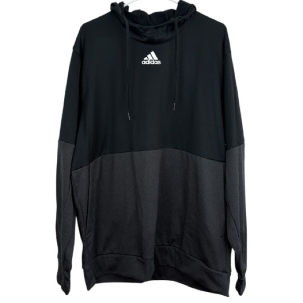NWT Adidas Men's Team Issue Pullover Hoodie Aeroready - Black FQ0155 size 2X